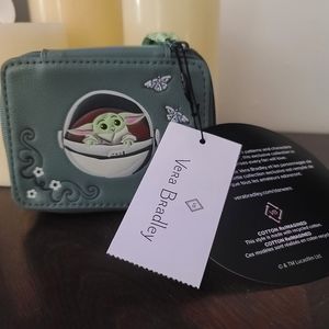 NWT Vera Bradley Star Wars Mandalorian Travel Pill Box with Baby Grogu.